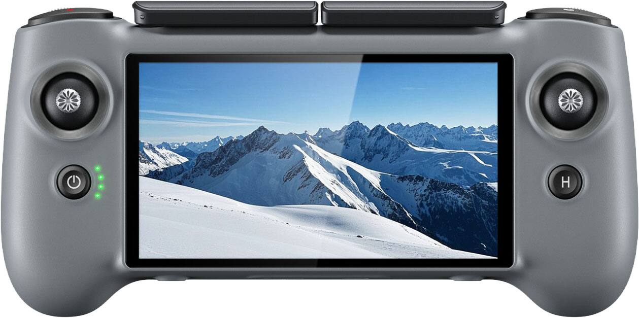 Angle. Potensic - PTD 1 Remote Controller for Atom 2 Drone - 5.5-inch 1080P Display, 10KM Range, 6400 mAh Battery Capacity, 32GB Storage - Grey.