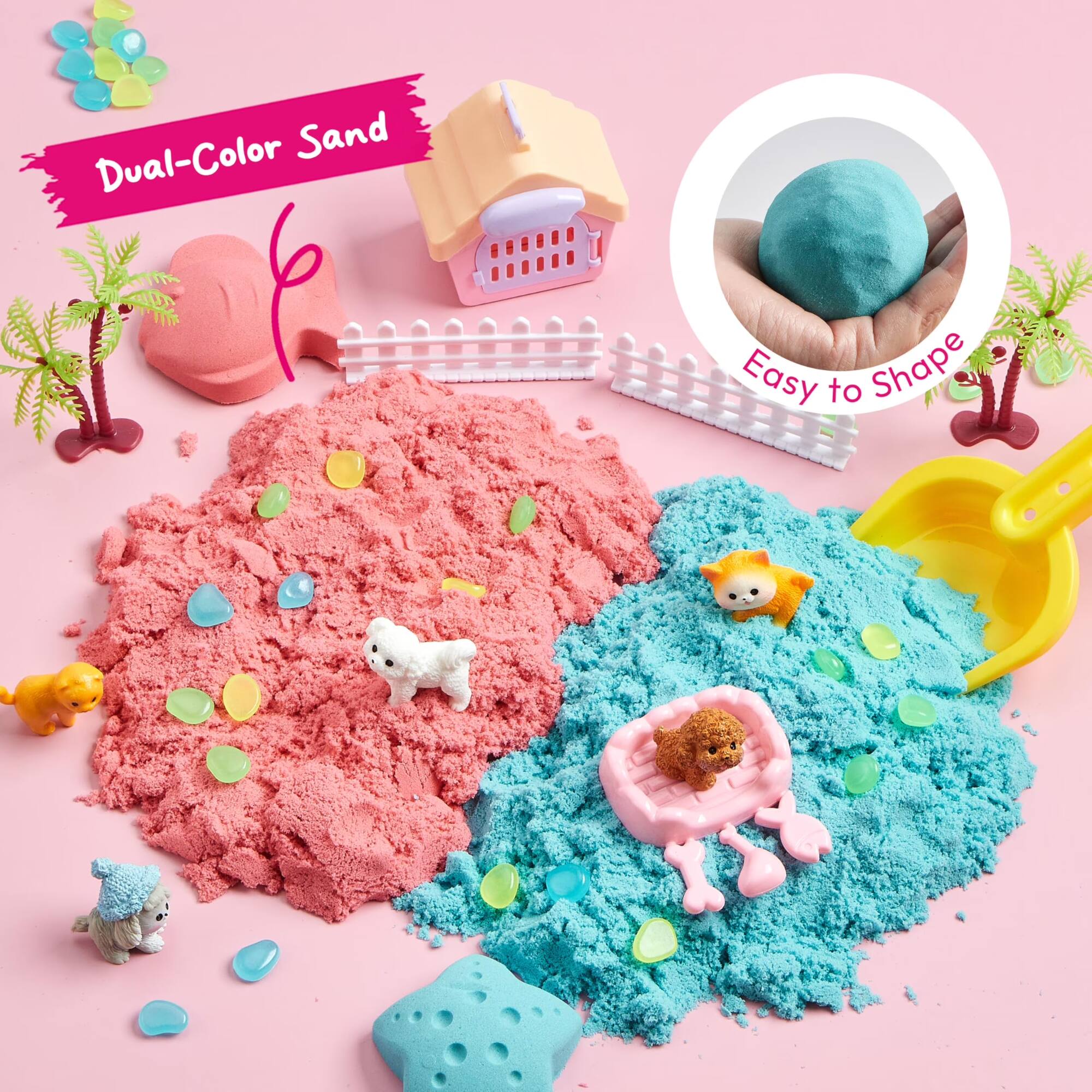 Dual-Color Sand  
Easy to Shape