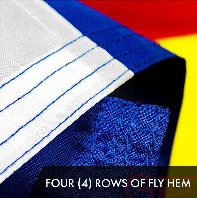 FOUR (4) ROWS OF FLY HEM