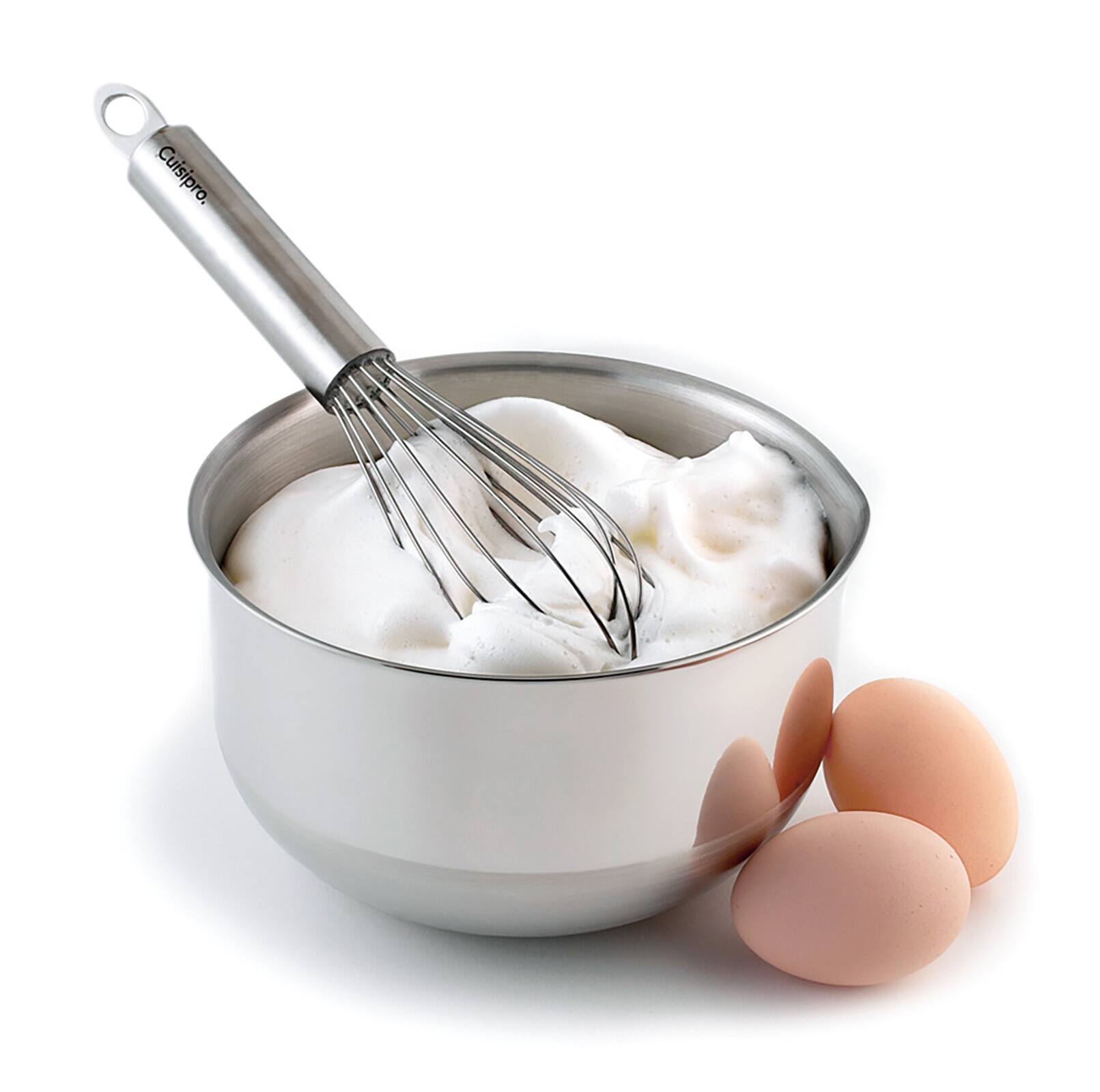 Alt View 1. Cuisipro - 8 Inch Stainless Steel Balloon Whisk Ball Solid Handle - Silver.