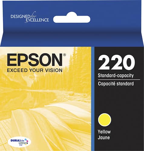 Epson - 220 Ink Cartridge - Yellow - Larger Front