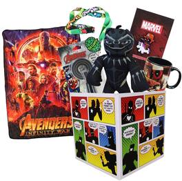 Marvel - Super Hero Collection LookSee Box Avengers Throw Blanket Deadpool Black Panther - Red