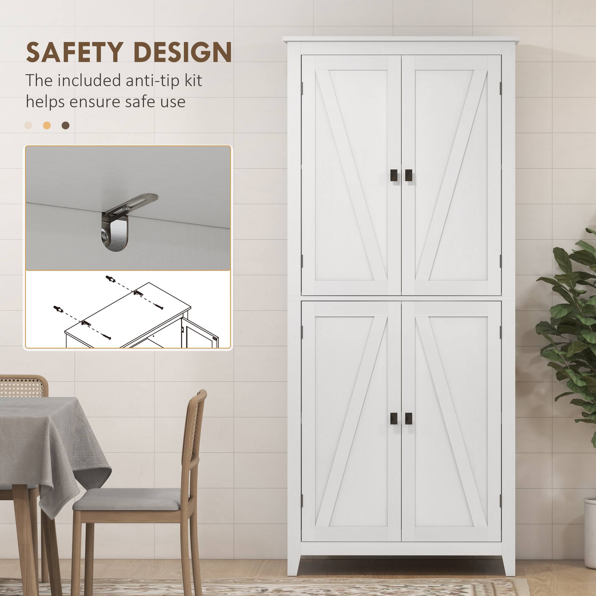 SAFETY DESIGN
The included anti-tip kit helps ensure safe use