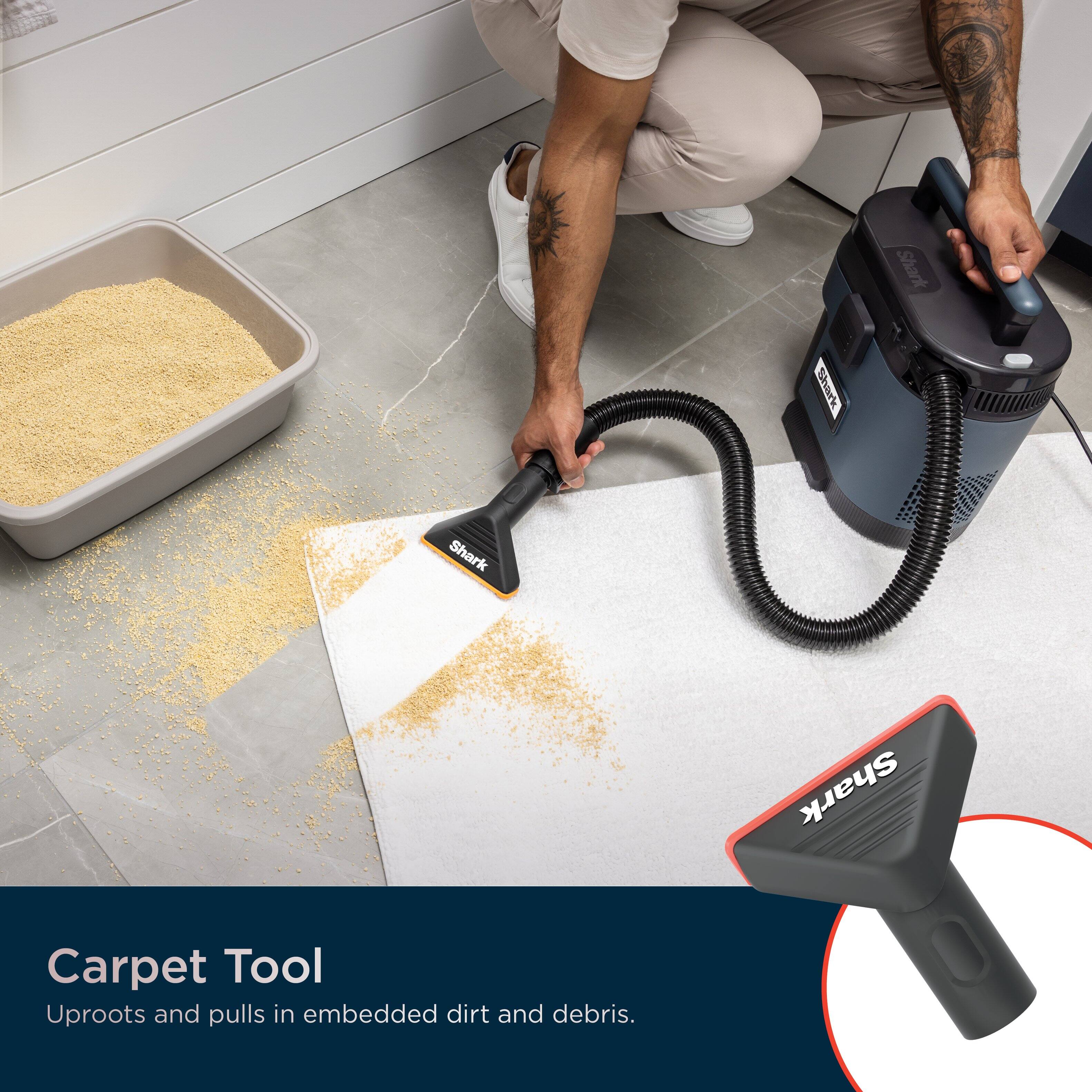 Carpet Tool: Uproots and pulls in embedded dirt and debris.