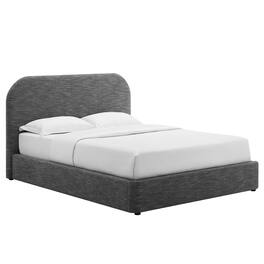 Modway - Keynote Upholstered Fabric Curved Queen Platform Bed - Gray