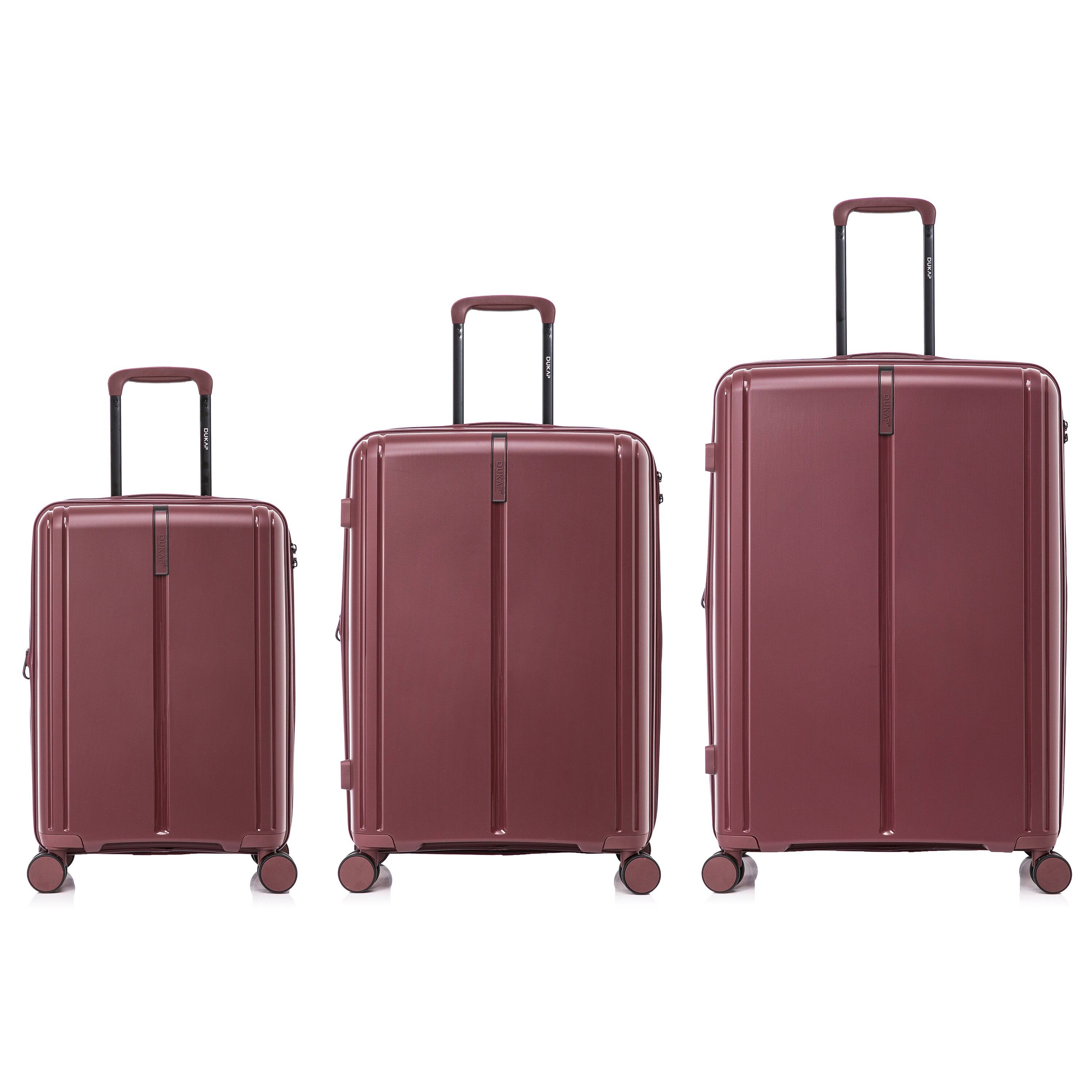 Alt View 1. DUKAP - Airley Lightweight Hardside Spinner 3 Piece Luggage Set  20"/24"/28" - WINE.