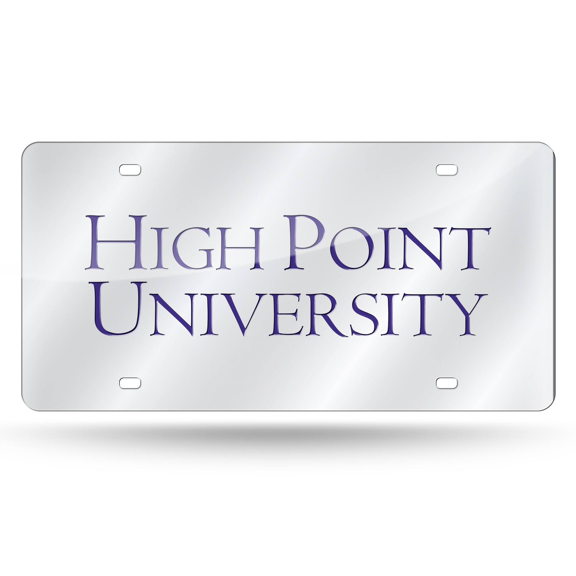 High Point Panthers Mirrored Laser Cut License Plate Laser Tag