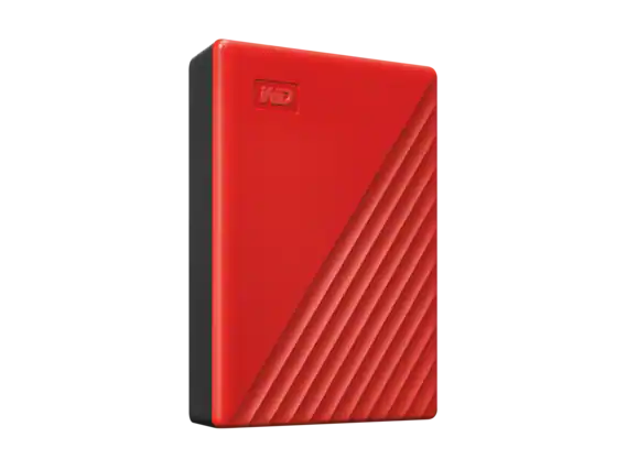 Front. Western Digital - WD 6TB Portable Storage External Hard Drive ( WDBR9S0060BRD-WESN ) Red - Red.