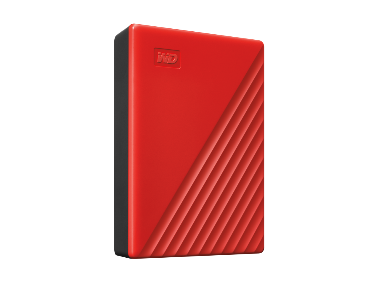 Front. Western Digital - WD 6TB Portable Storage External Hard Drive  ( WDBR9S0060BRD-WESN ) Red - Red.