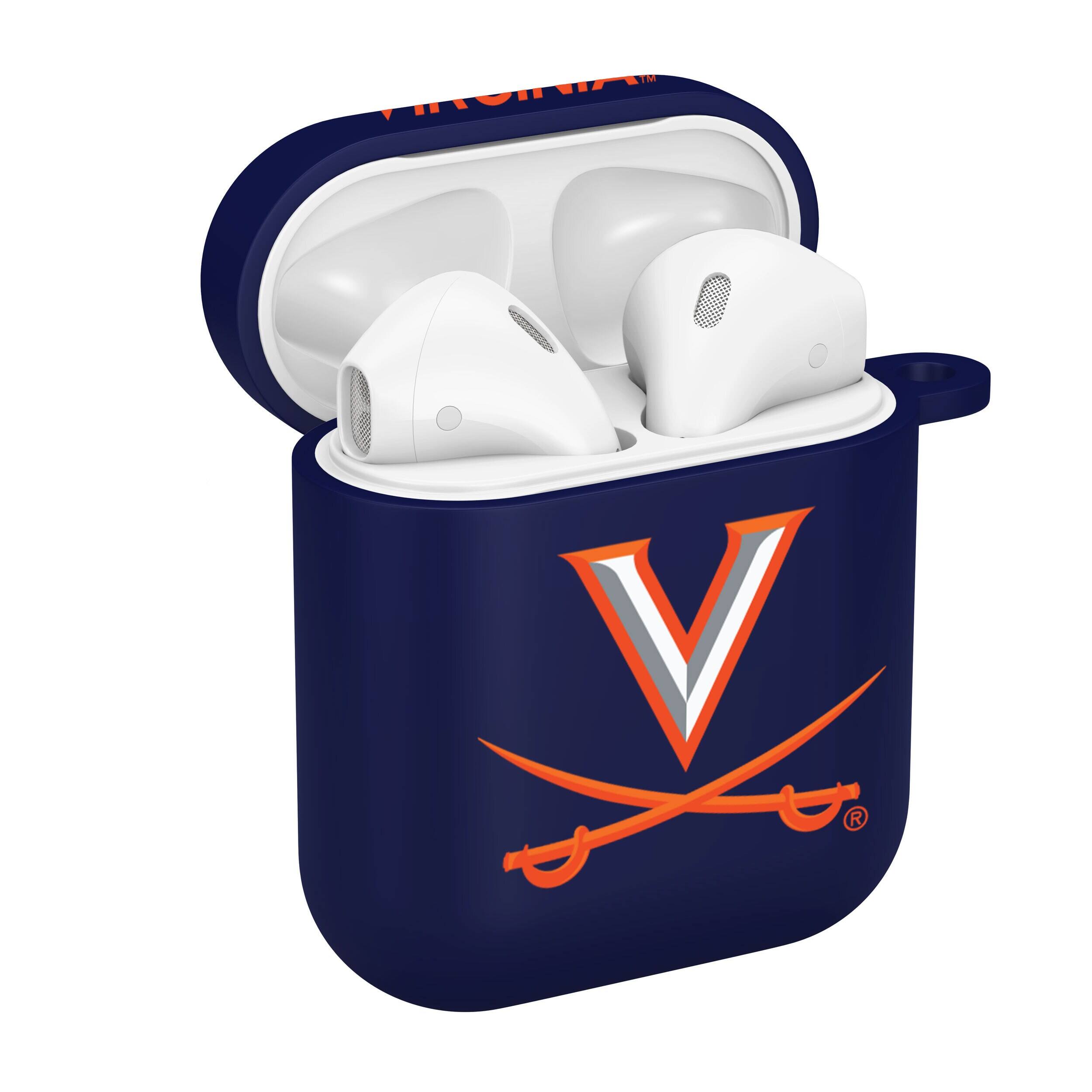 Alt View 1. Affinity Bands - Navy Virginia Cavaliers AirPods Case Cover - Navy.