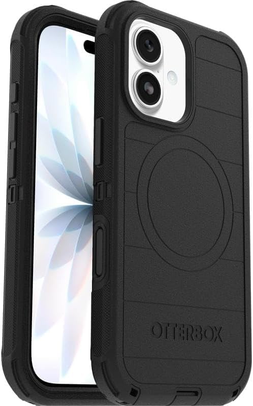 Front. OtterBox - OtterBox iPhone 17 (Only) - Defender Series Case - Case Only - Snaps on MagSafe - Tough - Rugged & Durable - Black.