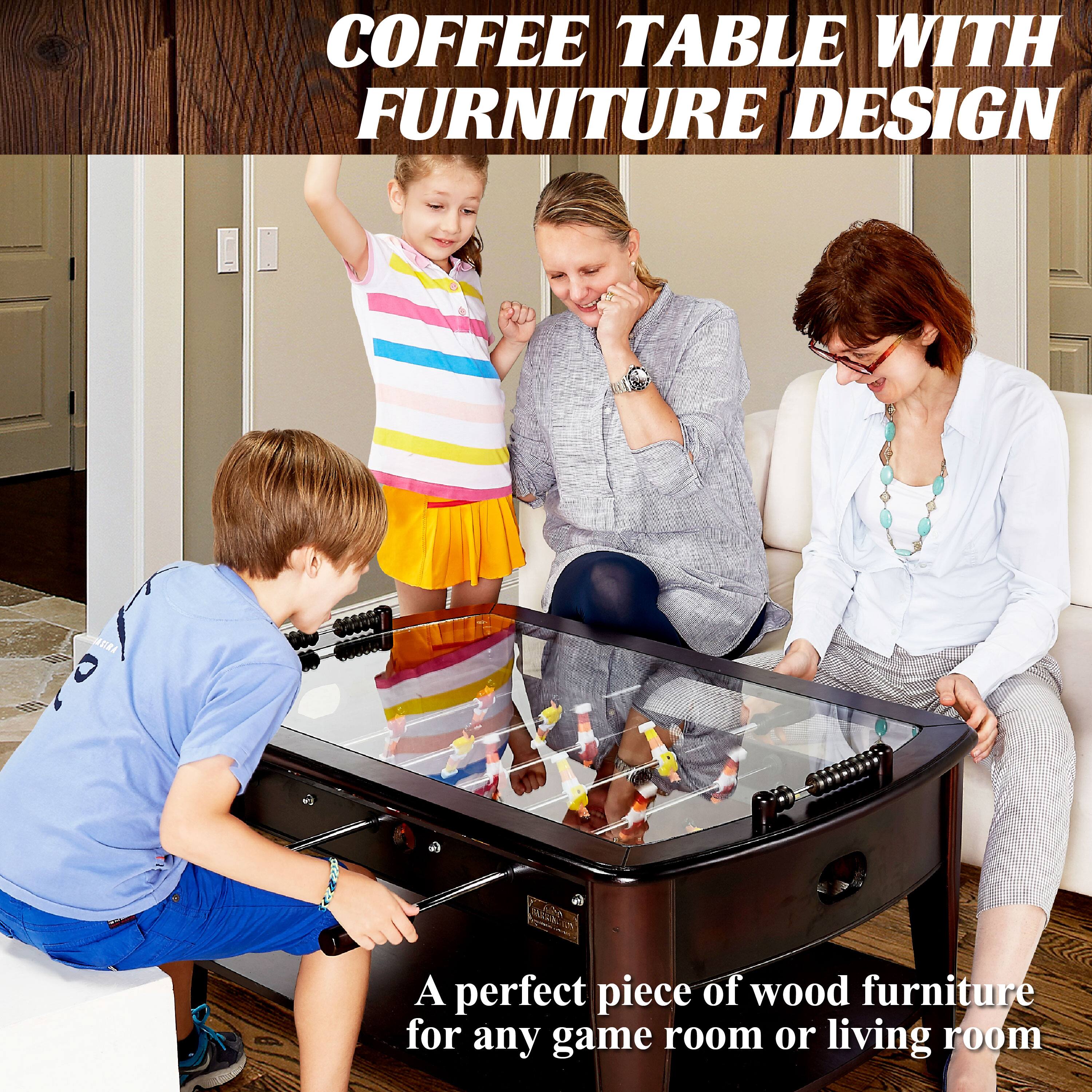 Coffee Table with Furniture Design: A perfect piece of wood furniture for any game room or living room.