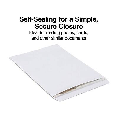 Self-Sealing for a Simple, Secure Closure  
Ideal for mailing photos, cards, and other similar documents