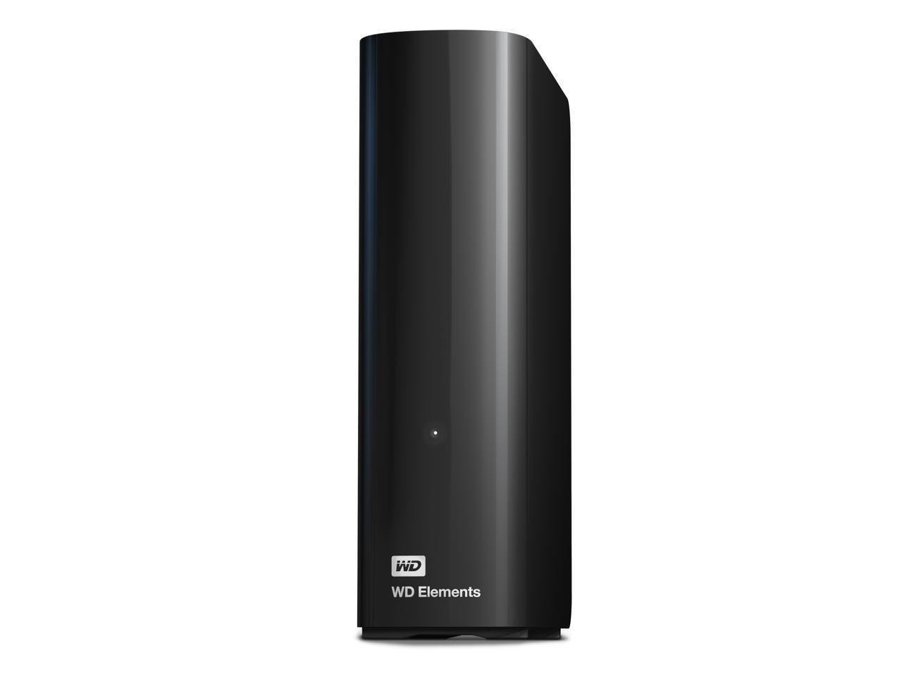 Angle. Western Digital - WD Elements 22TB USB 3.0 Desktop External Hard Drive WDBWLG0220HBK-NESN Black - Black.