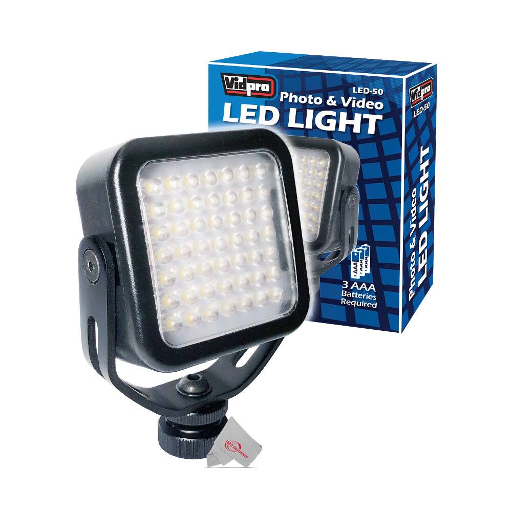 Vidpro - LED-50 Photo And Video Led Light - Black