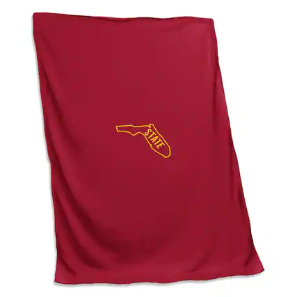 Front. Logo Brands - Florida State Seminoles 54" x 84" Sweatshirt Blanket - Cardinal.