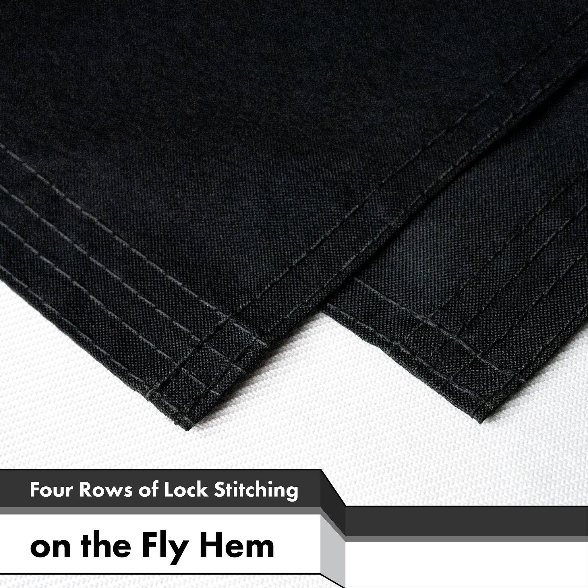 Four Rows of Lock Stitching on the Fly Hem