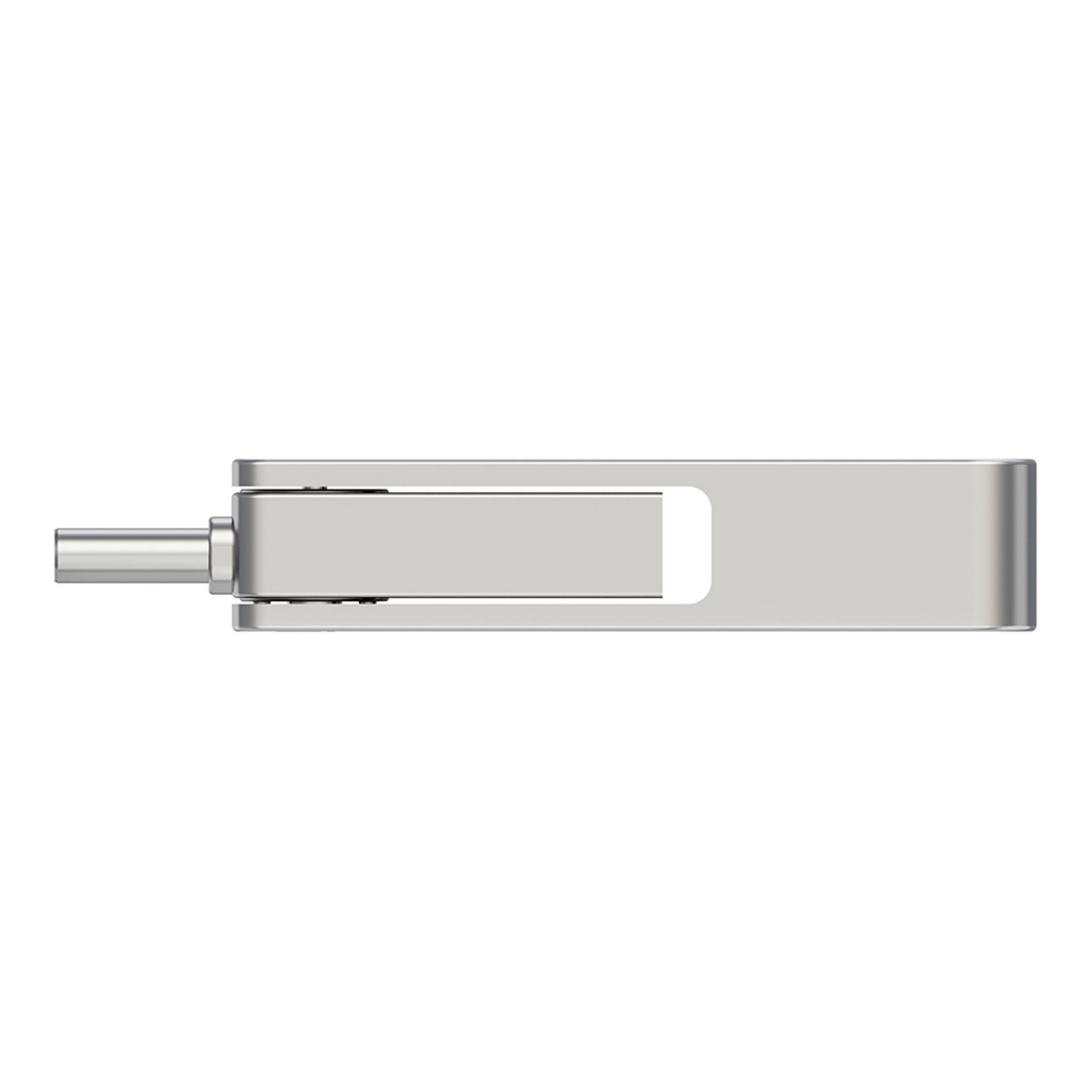 Alt View 12. PNY - 128GB DUO LINK USB 3.2 Type-C Dual Flash Drive - Silver.