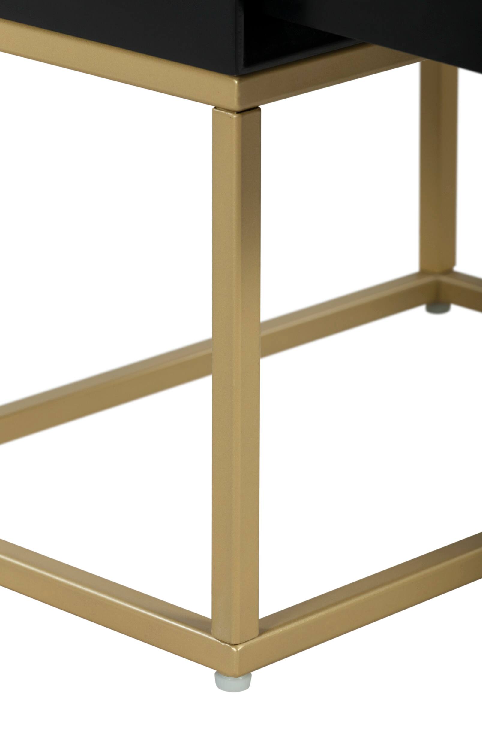 Alt View 15. Tommy Hilfiger - Ellias 2-drawer Bedside Table - Black and Gold.