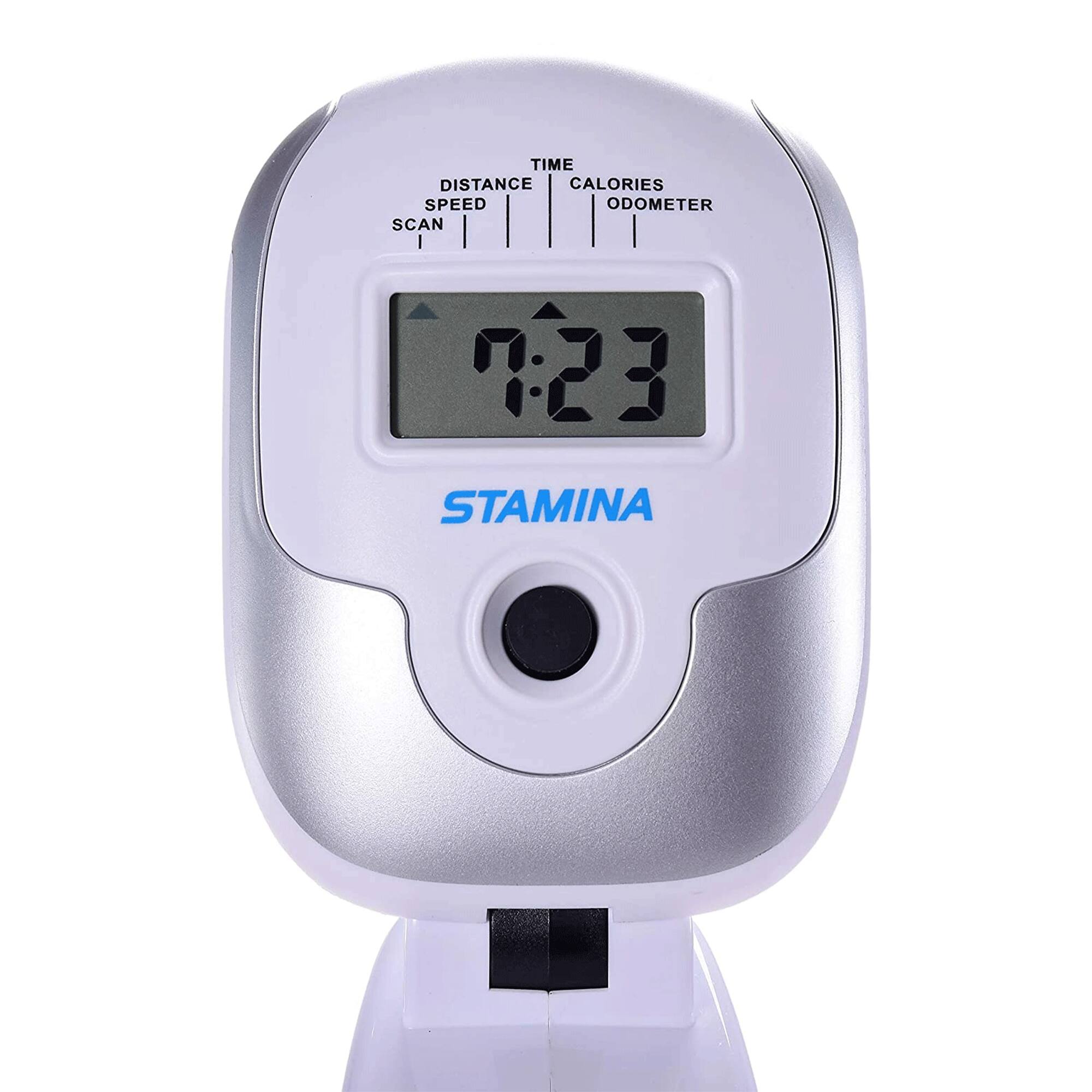 TIME  
DISTANCE  
SPEED  
CALORIES  
ODOMETER  
SCAN  

7:23  

STAMINA