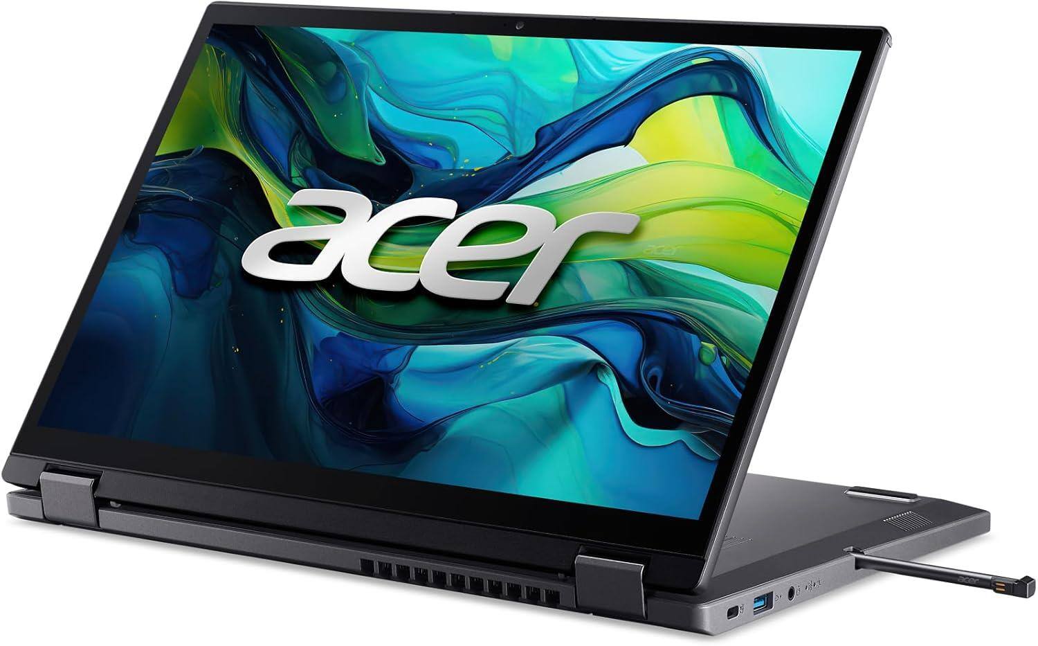 Angle. Acer - Aspire Spin 14 ASP14-51MTN-733W 14" Touchscreen Intel Core Ultra 7 150U 16GB RAM 1TB SSD W11H - Gray.