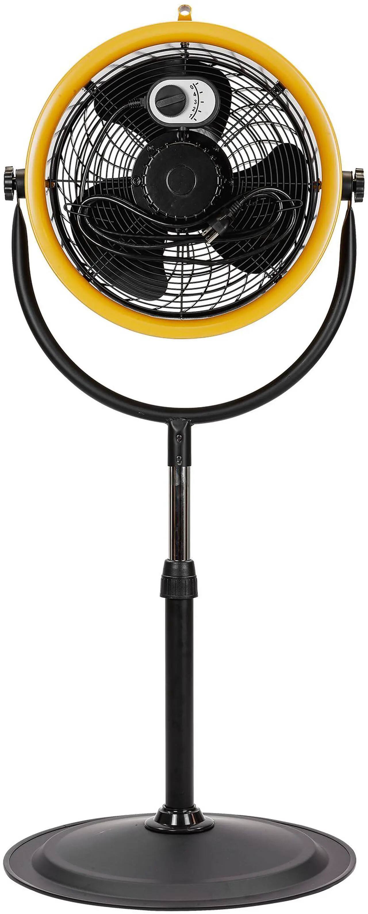 Alt View 3. Caterpillar - Caterpillar CF-HVPD-14AC-YW 14-inch High Velocity Pedestal Air Circulator - Yellow.