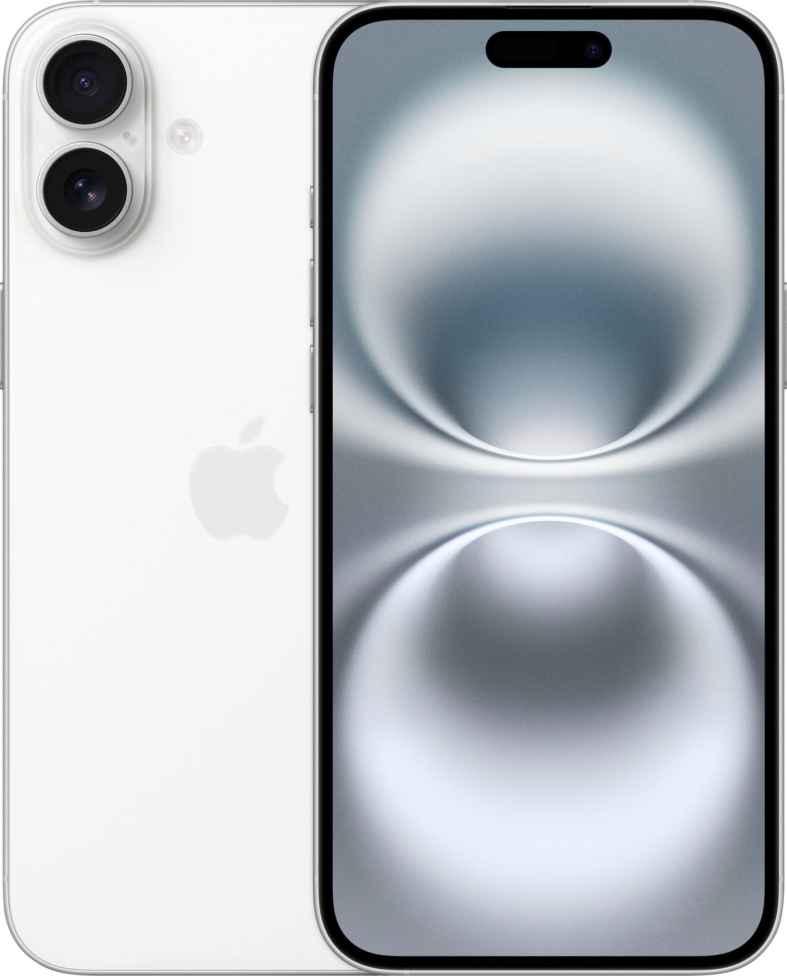 Front. Apple - Apple iPhone 16 256GB GSM / CDMA Unlocked Phone - White - White.