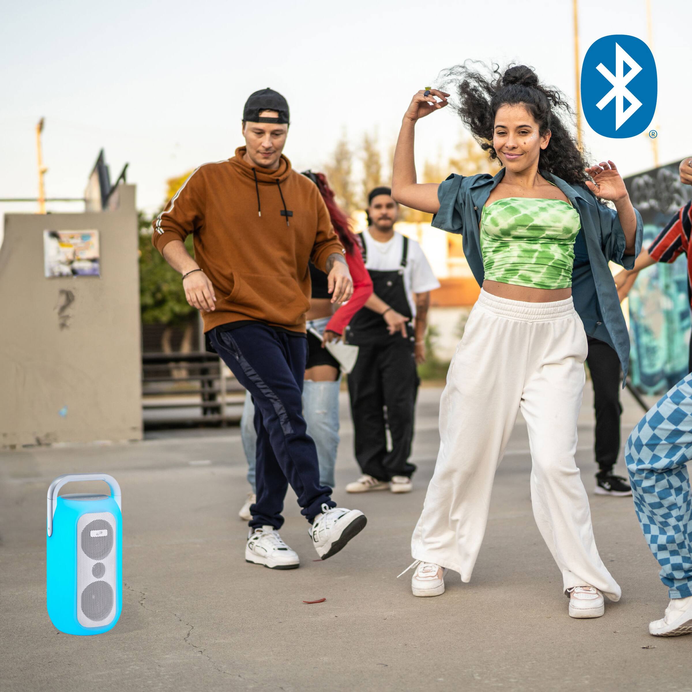 Alt View 4. iLive - iLive Chroma Wireless Water Resistant Speaker with LED Lights, ISBW804W.