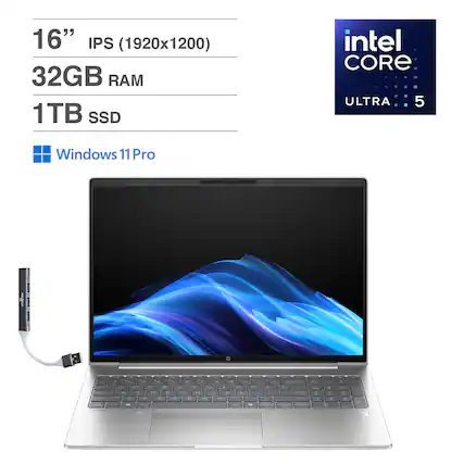 16" IPS (1920x1200)
32GB RAM
1TB SSD
Intel Core Ultra 5
Windows 11 Pro