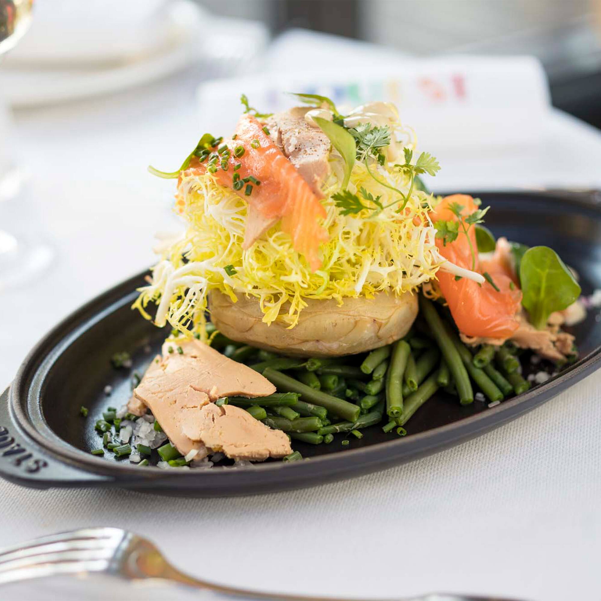 Alt View 2. Staub - Staub Cast Iron 14.5-inch x 8-inch Covered Fish Pan - Matte Black - Matte Black.