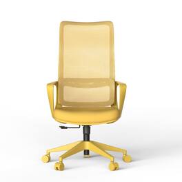 Boyel Living - High-Back Ergonomic Mesh Executive Office Chair with Lumbar Support - Yellow