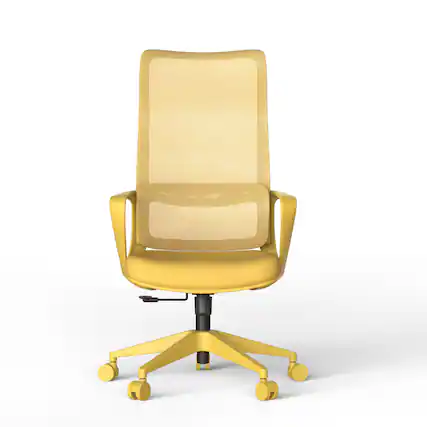 Front. Boyel Living - High-Back Ergonomic Mesh Executive Office Chair with Lumbar Support - Yellow.