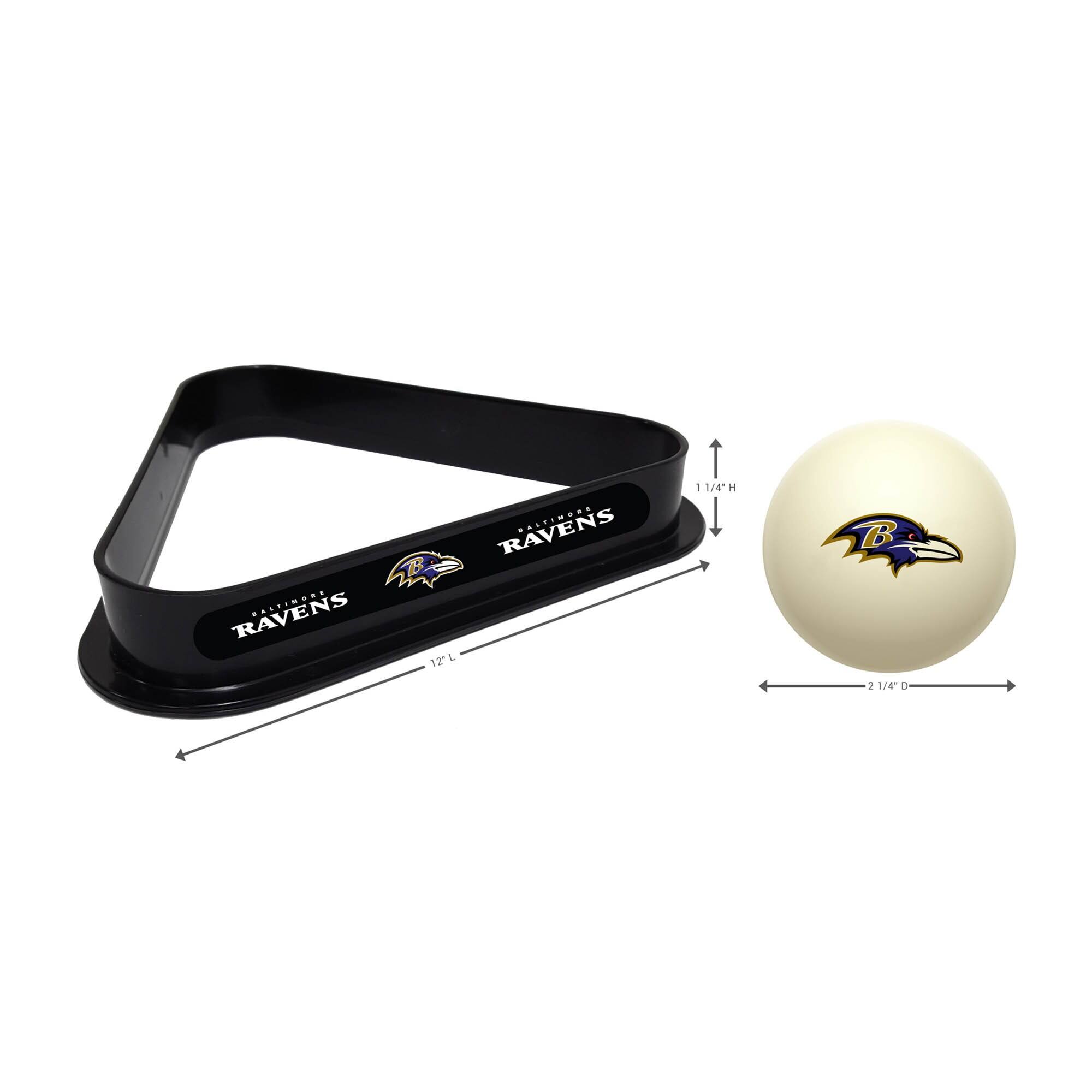 RAVENS  
12" L  
1 1/4" H  
2 1/4" D