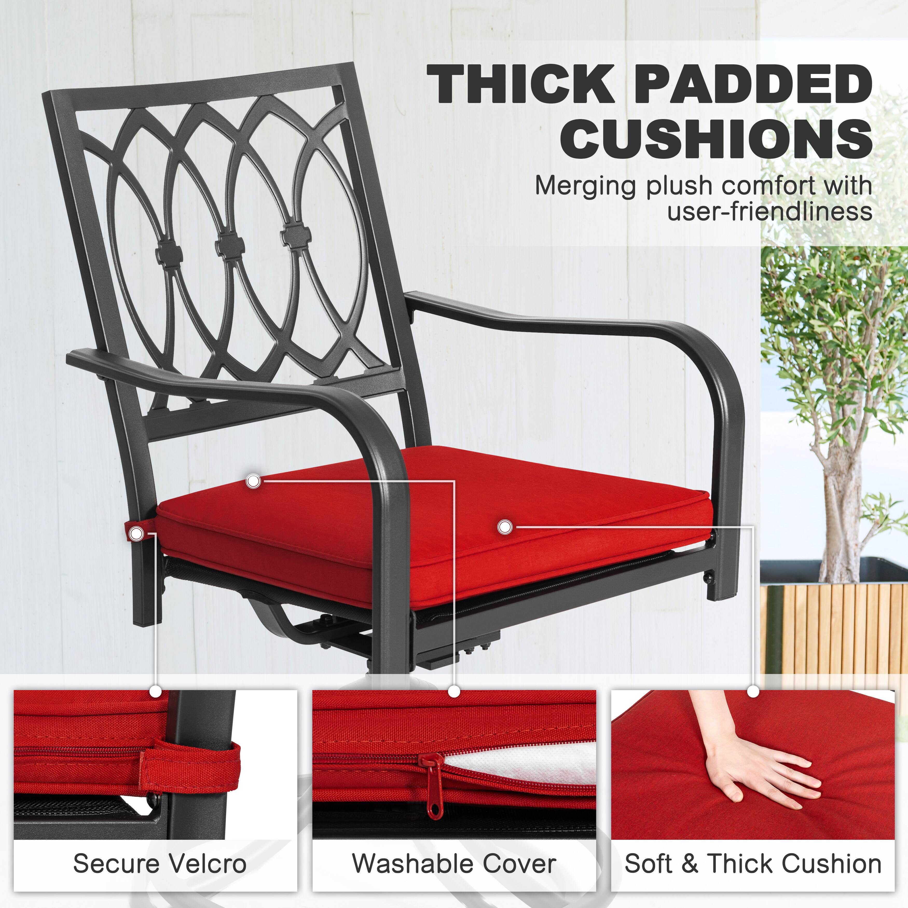 THICK PADDED CUSHIONS  
Merging plush comfort with user-friendliness  

Secure Velcro  
Washable Cover  
Soft & Thick Cushion