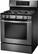 Left. LG - 5.4 Cu. Ft. Freestanding Gas Convection Range - Black Stainless Steel.