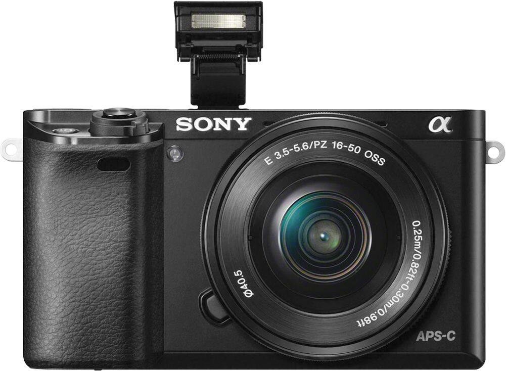 Alt View 11. Sony - Alpha a6000 Mirrorless Camera with 16-50mm Retractable Lens - Black.