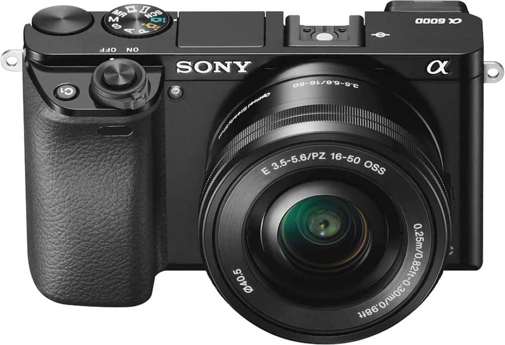 Alt View 12. Sony - Alpha a6000 Mirrorless Camera with 16-50mm Retractable Lens - Black.
