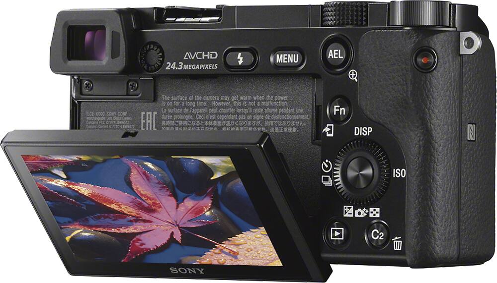 Alt View 13. Sony - Alpha a6000 Mirrorless Camera with 16-50mm Retractable Lens - Black.