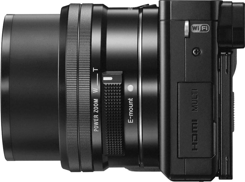 Alt View 14. Sony - Alpha a6000 Mirrorless Camera with 16-50mm Retractable Lens - Black.