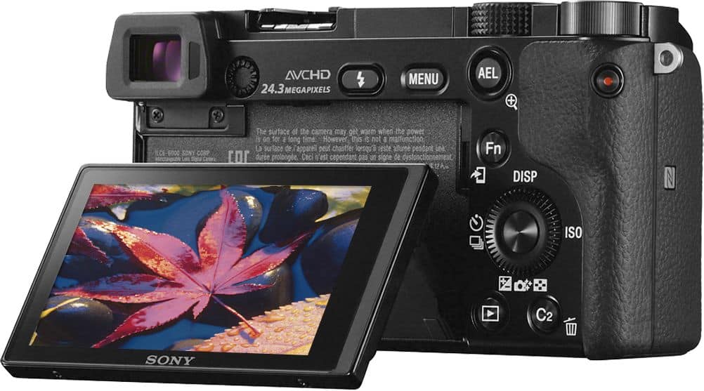 Alt View 15. Sony - Alpha a6000 Mirrorless Camera with 16-50mm Retractable Lens - Black.