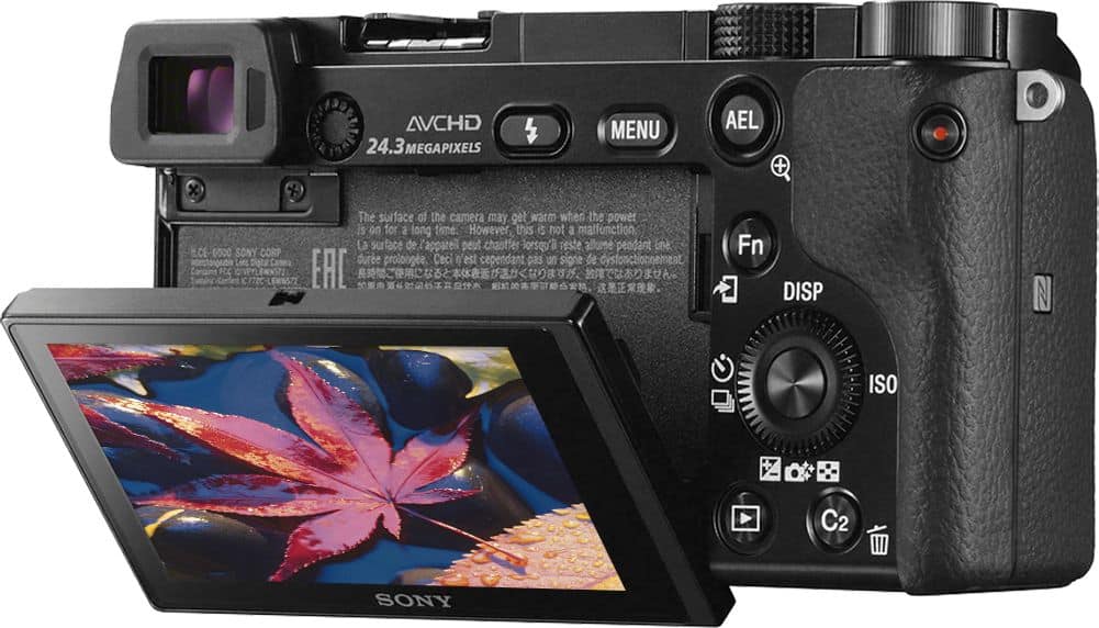 Alt View 16. Sony - Alpha a6000 Mirrorless Camera with 16-50mm Retractable Lens - Black.