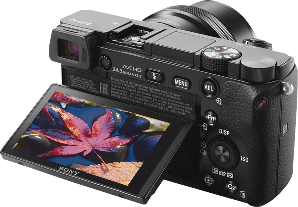 seguro Ajustarse puerta Sony Alpha a6000 Mirrorless Camera with 16-50mm Retractable Lens Black  ILCE6000L/B - Best Buy