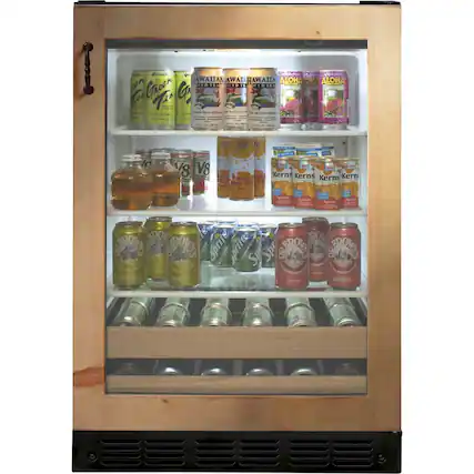 Front. Monogram - 126-Can Beverage Cooler - Custom Panel Ready.