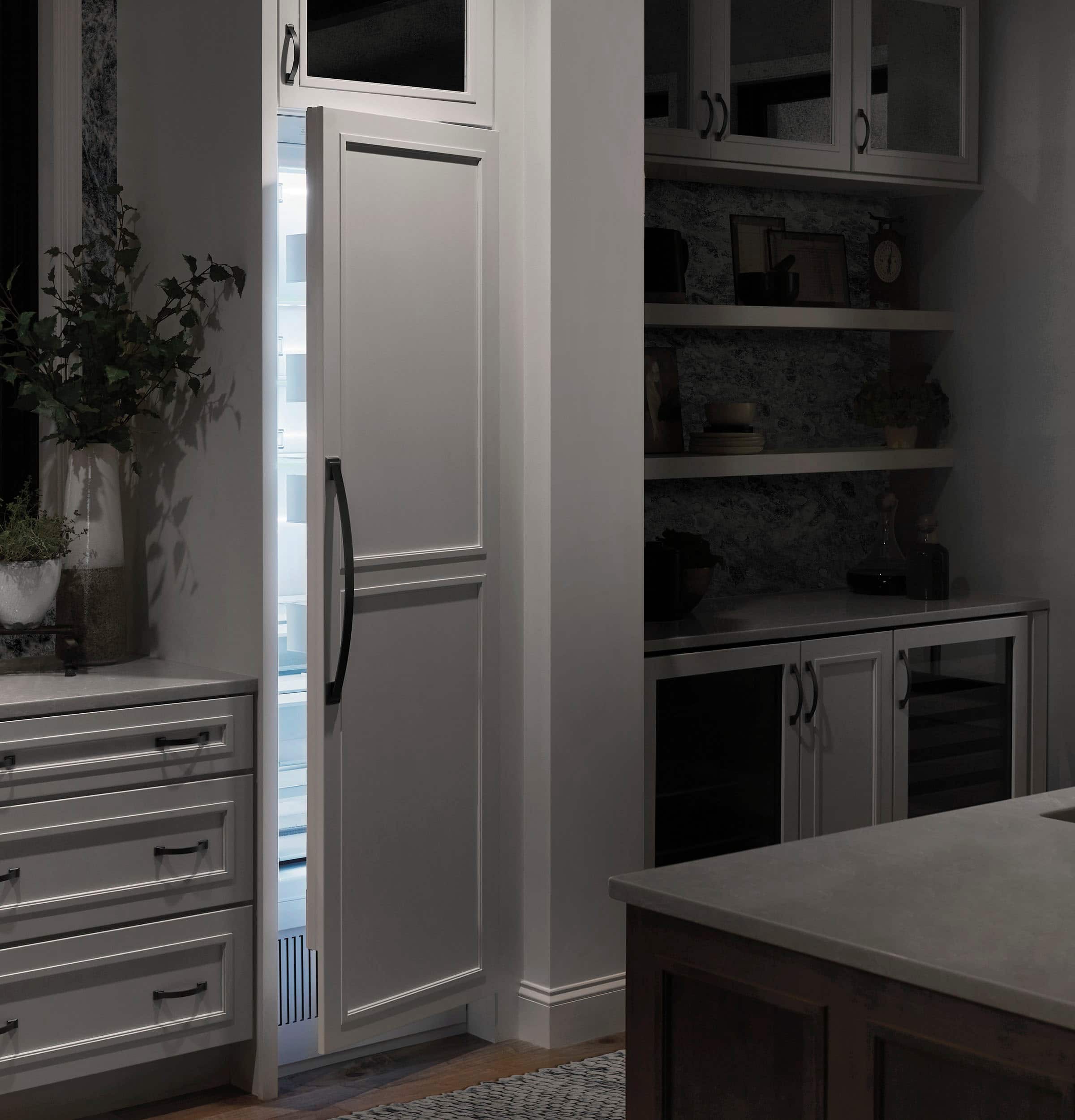 Alt View 17. Monogram - 126-Can Beverage Cooler - Custom Panel Ready.