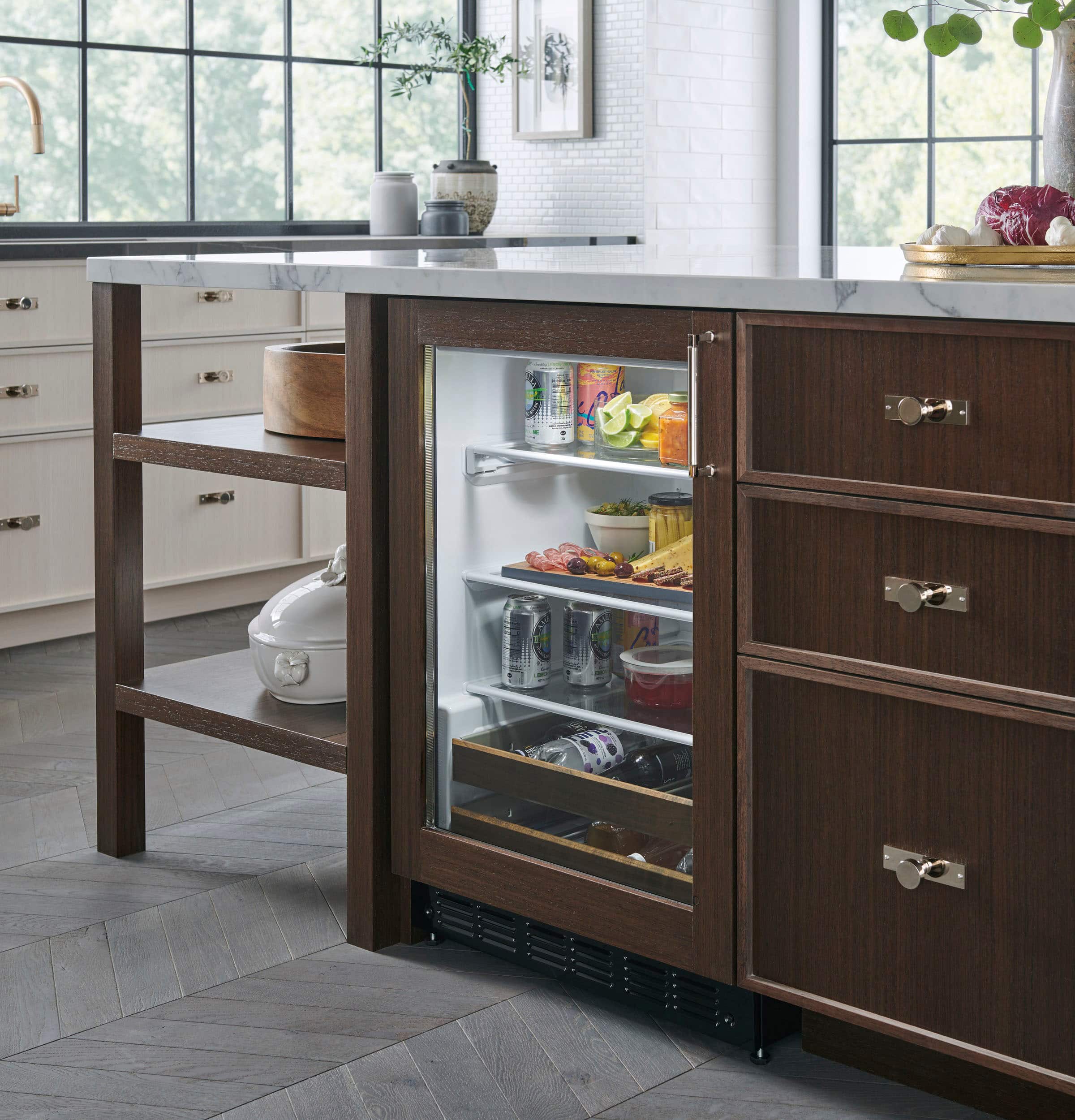 Alt View 19. Monogram - 126-Can Beverage Cooler - Custom Panel Ready.