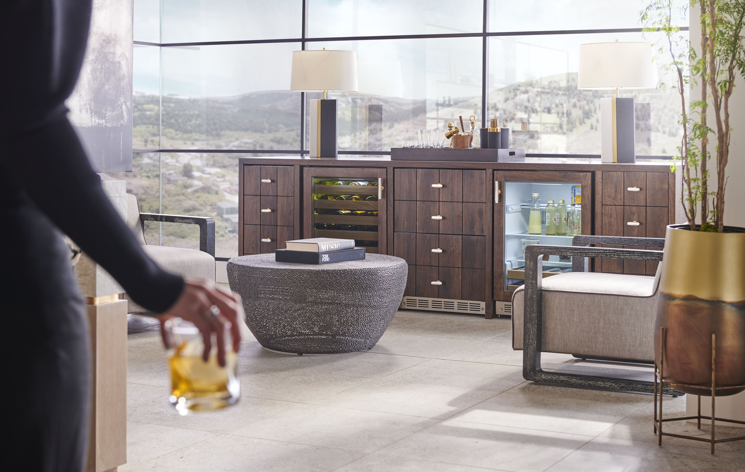 Alt View 22. Monogram - 126-Can Beverage Cooler - Custom Panel Ready.