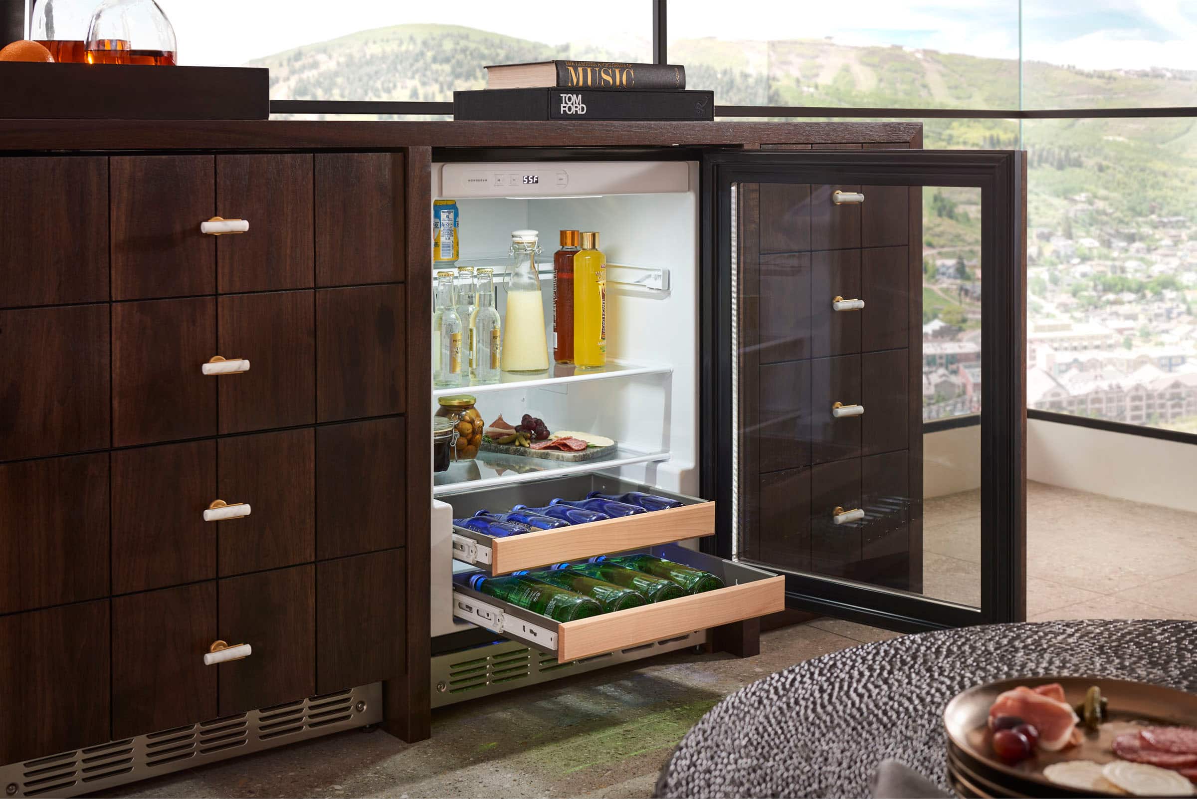 Alt View 31. Monogram - 126-Can Beverage Cooler - Custom Panel Ready.