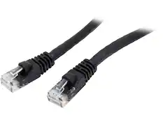 Front. Nippon Labs - Nippon Labs CAT6MB-100BK 100 ft. Cat 6 Black UTP Injection Molded Boot Patch 100ft Cables 100 feet - OEM.
