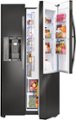 Front Zoom. LG - Door-in-Door 26.0 Cu. Ft. Side-by-Side Refrigerator with Thru-the-Door Ice and Water - Black stainless steel.