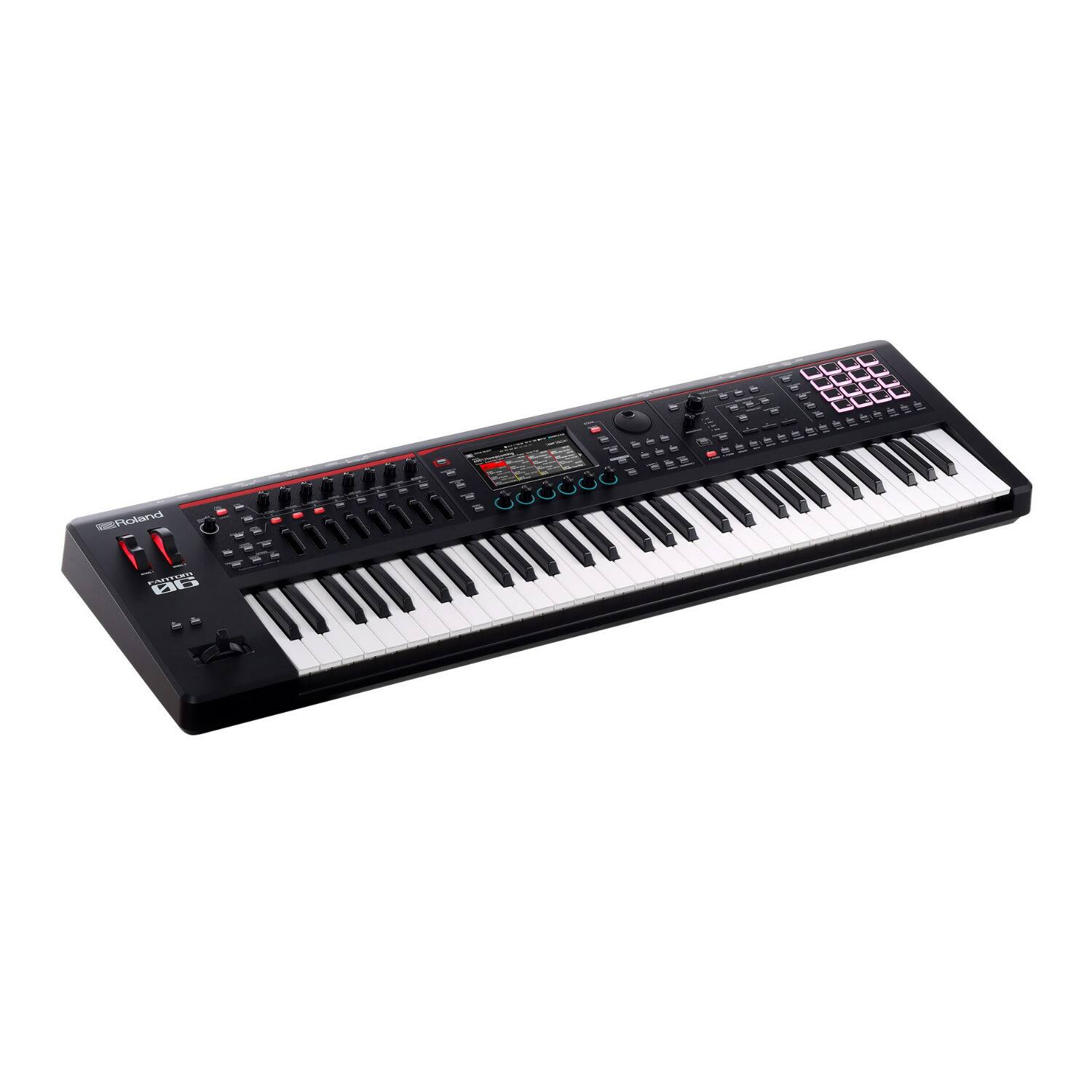 Angle. Roland - Roland 61-Note FANTOM-06 Synthesizer Keyboard With Color Touchscreen.